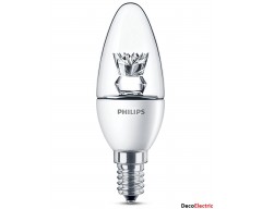 Bec LED Philips ,forma lumanare,4W ,Soclu E14,Alb cald